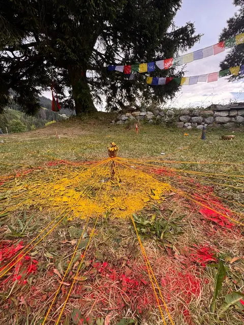 Ephemeral mandala created during the retreat
